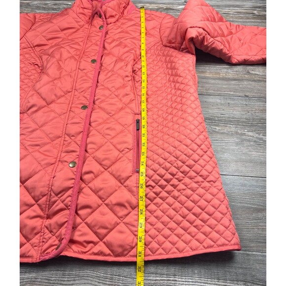 Appleseed's Orange Coral Quilted Barn Jacket Plus 1X Country Chic Cottagecore - Picture 11 of 16
